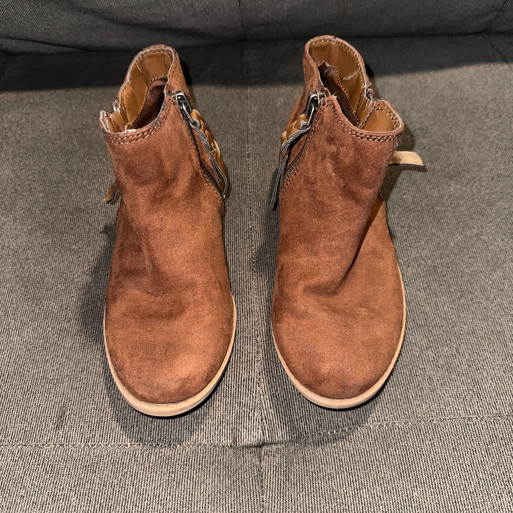 Girls Dolcetta Brown Ankle Booties Size 13